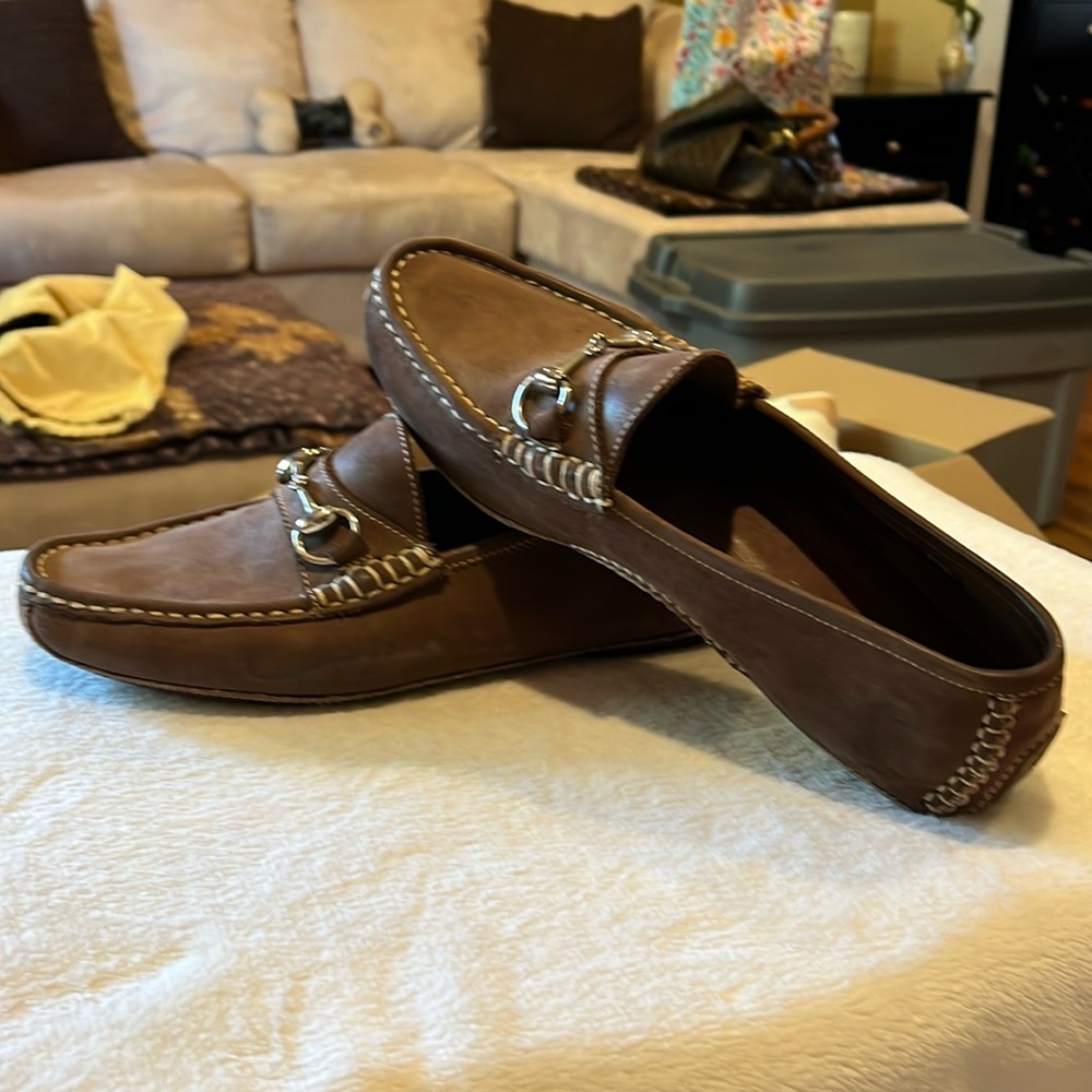 Gucci Horsebit 1101344 brown leather driving loafers